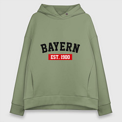 Толстовка оверсайз женская FC Bayern Est. 1900, цвет: авокадо