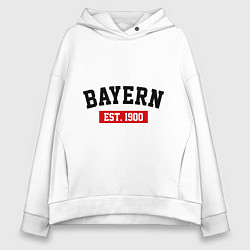 Толстовка оверсайз женская FC Bayern Est. 1900, цвет: белый