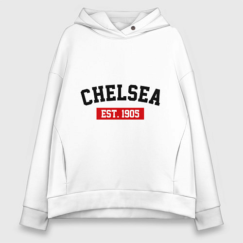 Женское худи оверсайз FC Chelsea Est. 1905 / Белый – фото 1