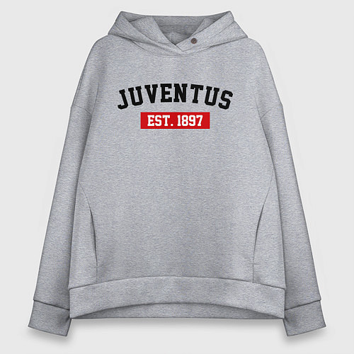 Женское худи оверсайз FC Juventus Est. 1897 / Меланж – фото 1