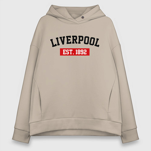 Женское худи оверсайз FC Liverpool Est. 1892 / Миндальный – фото 1