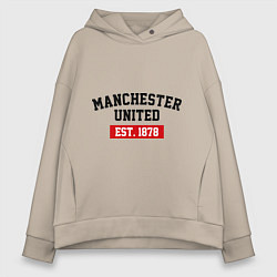 Женское худи оверсайз FC Manchester United Est. 1878