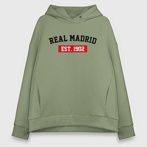 Женское худи оверсайз FC Real Madrid Est. 1902 / Авокадо – фото 1