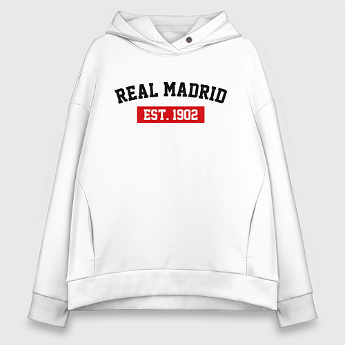 Женское худи оверсайз FC Real Madrid Est. 1902 / Белый – фото 1