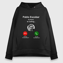 Толстовка оверсайз женская Escobar is calling, цвет: черный