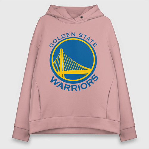 Женское худи оверсайз Golden state Warriors / Пыльно-розовый – фото 1