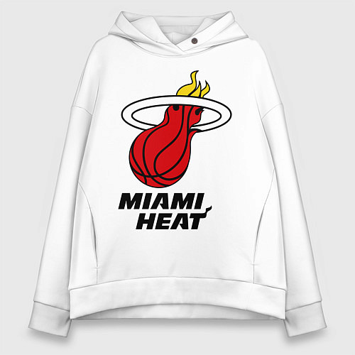 Женское худи оверсайз Miami Heat-logo / Белый – фото 1