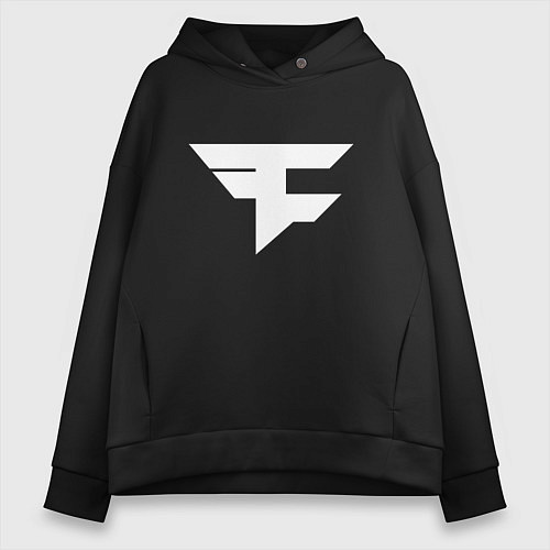 Женское худи оверсайз FAZE Symbol / Черный – фото 1