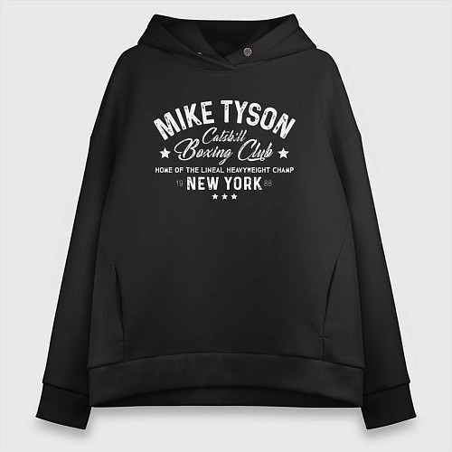 Женское худи оверсайз Mike Tyson: Boxing Club / Черный – фото 1