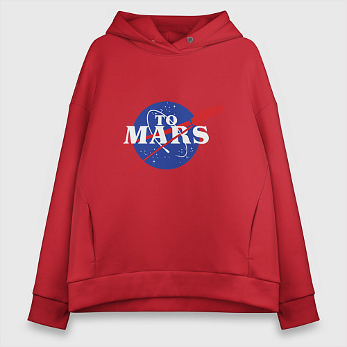 Женское худи оверсайз На Марс / Красный – фото 1
