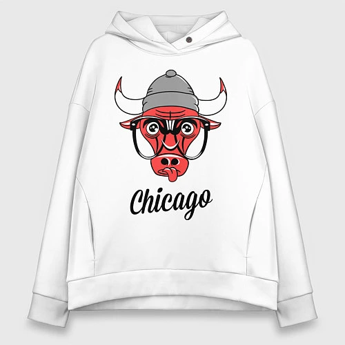 Женское худи оверсайз Chicago SWAG / Белый – фото 1