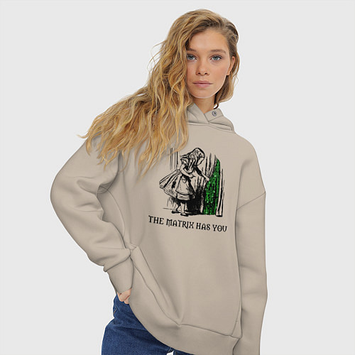 Женское худи оверсайз Matrix Alice / Миндальный – фото 3