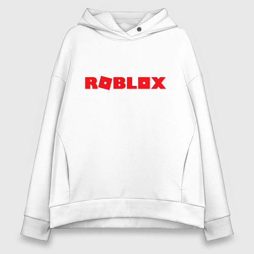 Женское худи оверсайз Roblox Logo / Белый – фото 1