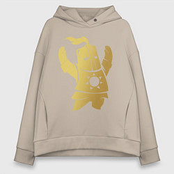 Толстовка оверсайз женская Praise the Sun!, цвет: миндальный