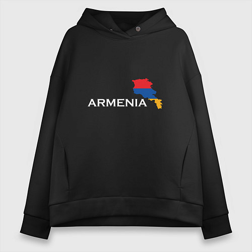 Женское худи оверсайз Армения / Черный – фото 1