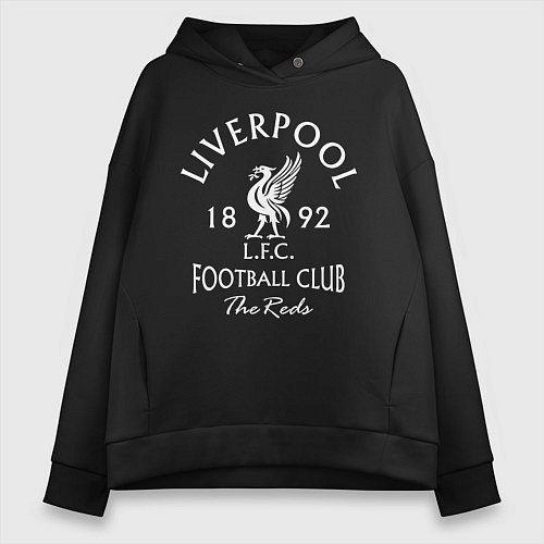 Женское худи оверсайз Liverpool: Football Club / Черный – фото 1