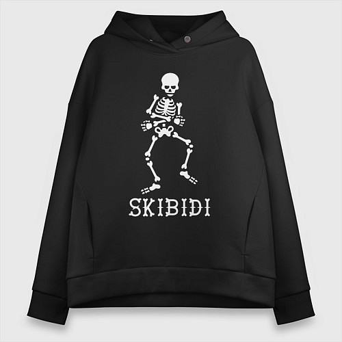 Женское худи оверсайз Little Big: Skibidi / Черный – фото 1