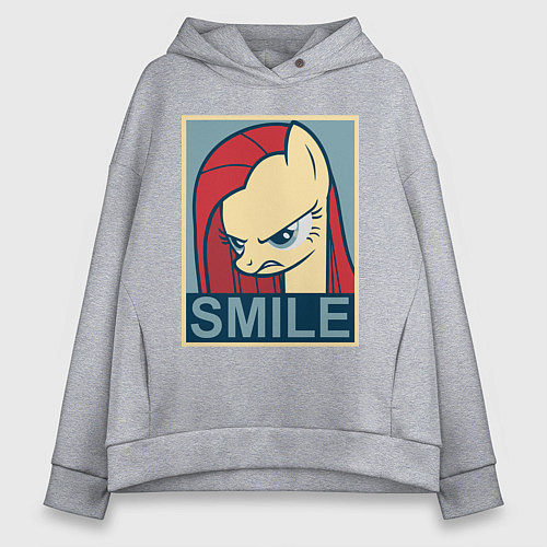 Женское худи оверсайз MLP: Smile / Меланж – фото 1