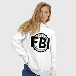 Толстовка оверсайз женская FBI Agency, цвет: белый — фото 2