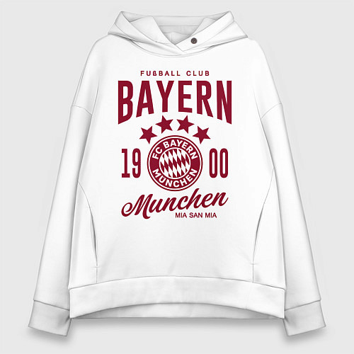 Женское худи оверсайз Bayern Munchen 1900 / Белый – фото 1