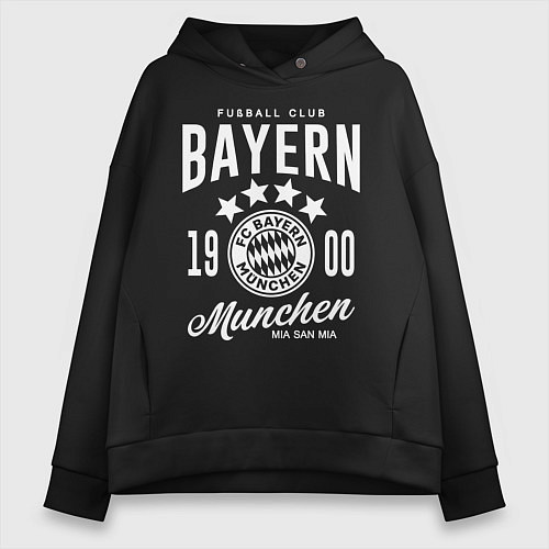 Женское худи оверсайз Bayern Munchen 1900 / Черный – фото 1