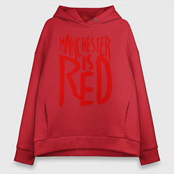 Женское худи оверсайз Manchester is Red