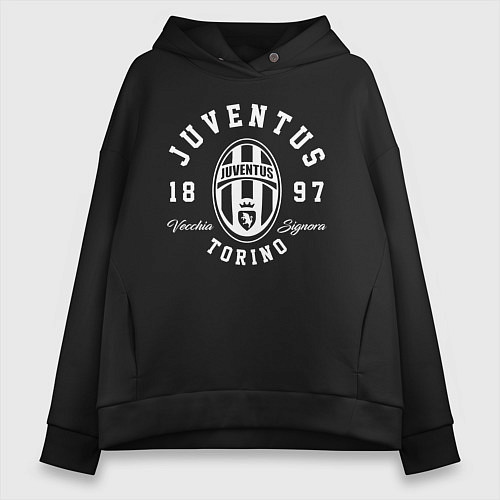 Женское худи оверсайз Juventus 1897: Torino / Черный – фото 1