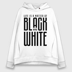 Толстовка оверсайз женская Juventus: Black & White, цвет: белый