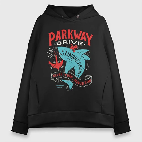 Женское худи оверсайз Parkway Drive: Unbreakable / Черный – фото 1