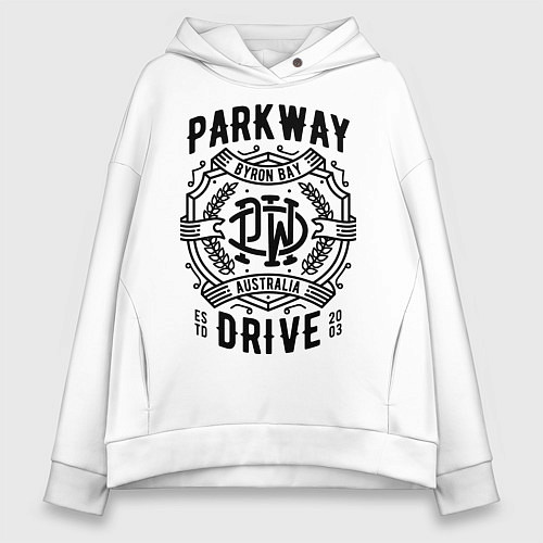 Женское худи оверсайз Parkway Drive: Australia / Белый – фото 1