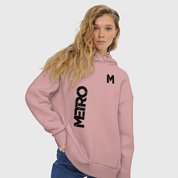 Толстовка оверсайз женская METRO M, цвет: пыльно-розовый — фото 2