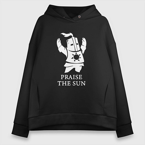 Женское худи оверсайз Praise the Sun / Черный – фото 1