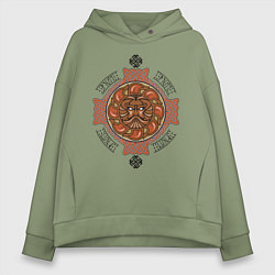 Толстовка оверсайз женская РУСИЧ, цвет: авокадо