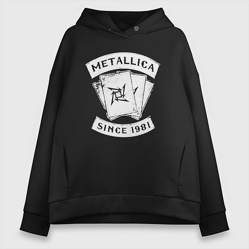 Женское худи оверсайз Metallica Since 1981 / Черный – фото 1