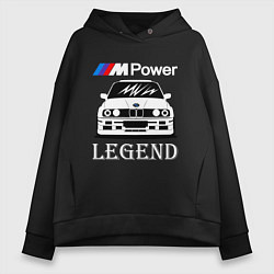 Толстовка оверсайз женская BMW M Power: Legend, цвет: черный
