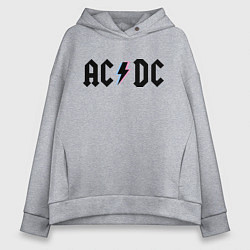 Толстовка оверсайз женская AC/DC, цвет: меланж