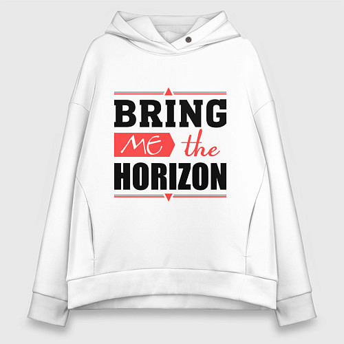 Женское худи оверсайз Bring me the horizon / Белый – фото 1