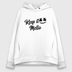 Толстовка оверсайз женская Keep it Mello, цвет: белый