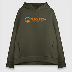 Толстовка оверсайз женская Black Mesa: Research Facility, цвет: хаки