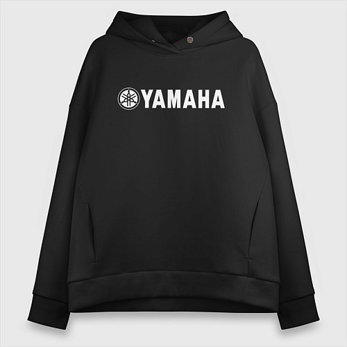 Женское худи оверсайз YAMAHA / Черный – фото 1