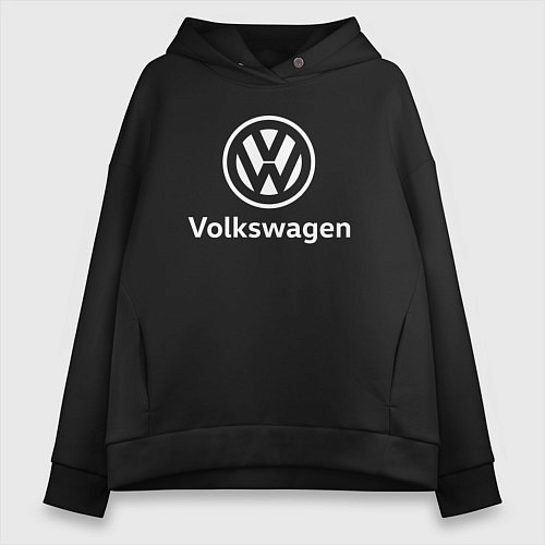 Женское худи оверсайз VOLKSWAGEN / Черный – фото 1