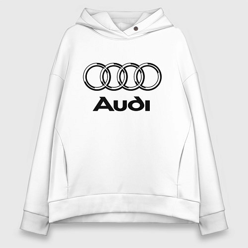 Женское худи оверсайз AUDI / Белый – фото 1