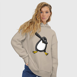 Толстовка оверсайз женская DAB Pinguin, цвет: миндальный — фото 2