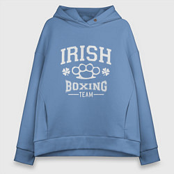 Толстовка оверсайз женская Irish Boxing, цвет: мягкое небо