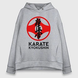 Толстовка оверсайз женская Karate Kyokushin, цвет: меланж