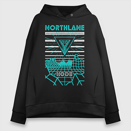 Женское худи оверсайз Northlane: Node / Черный – фото 1
