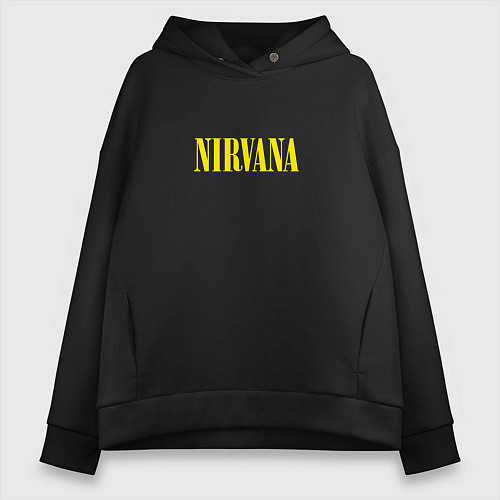 Женское худи оверсайз Nirvana Нирвана Логотип / Черный – фото 1