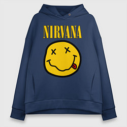 Толстовка оверсайз женская NIRVANA, цвет: тёмно-синий