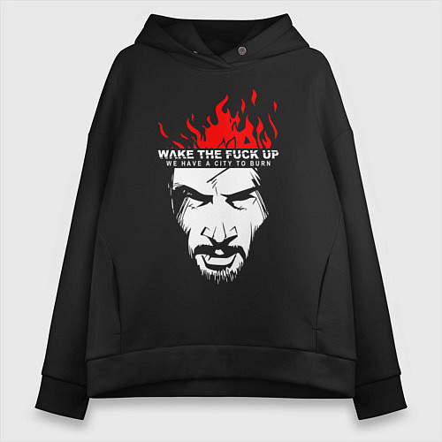 Женское худи оверсайз SAMURAI KEANU REEVES / Черный – фото 1