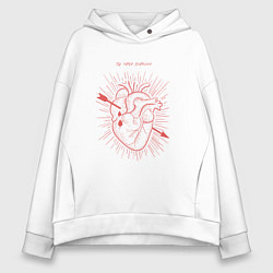 Толстовка оверсайз женская Ты меня пленила, цвет: белый